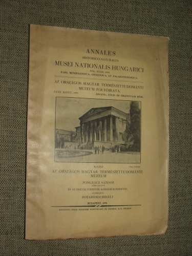 ANNALES HISTORICO-NATURALES MUSEI NATIONALIS HUNGARICI